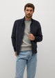 Suede-effect bomber jacket