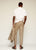 Cropped linen-blend pants