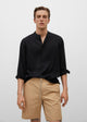 Regular-fit lyocell linen shirt