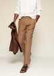 Slim-fit linen pants