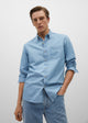 Regular-fit denim shirt with pocket